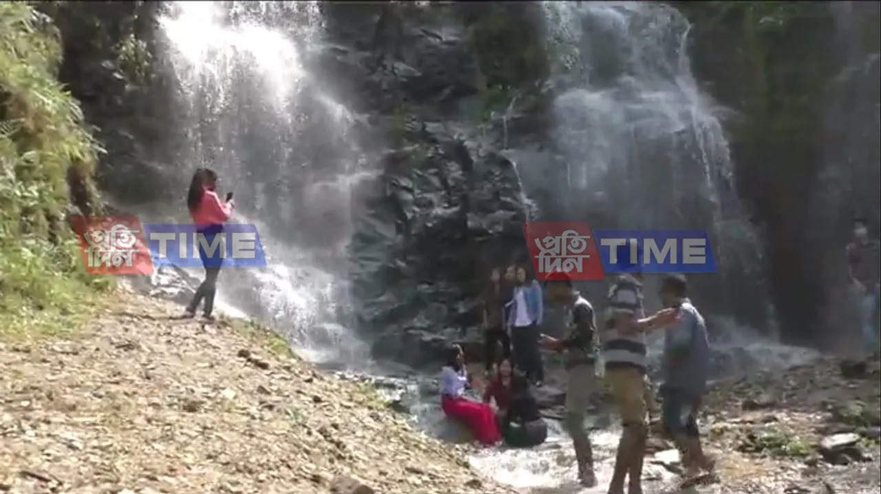 North Guwahati Waterfall Attracts People Amid Lockdown