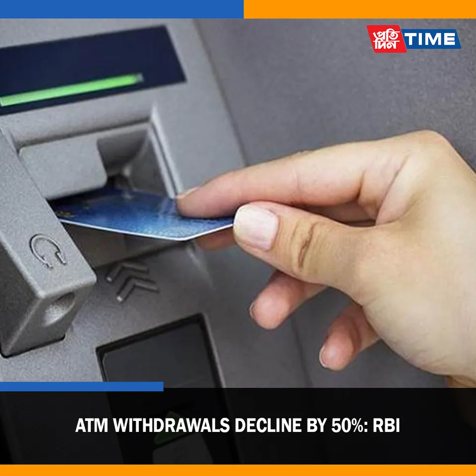 ATM Withdrawals Decline by 50%: RBI