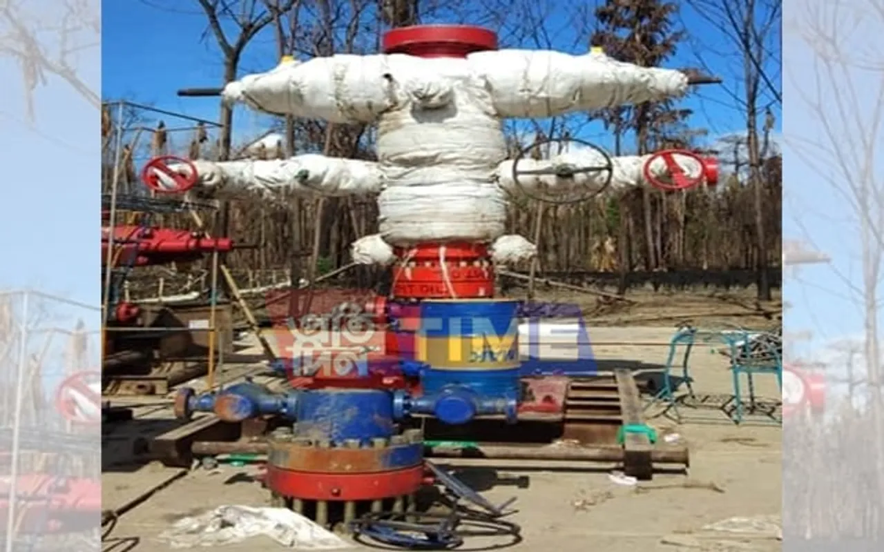 Baghjan: BOP Ready To Install at the Oil Well Site