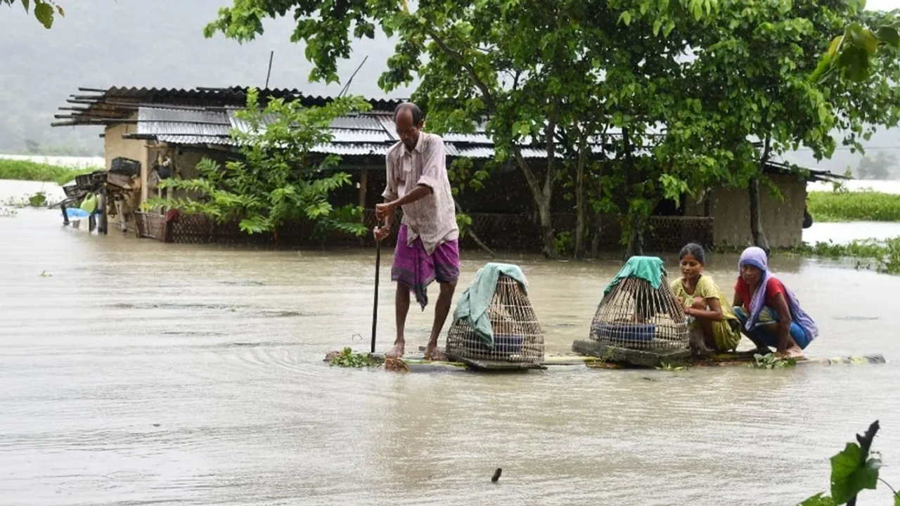 Flood-Affected Hajo People Protest Over Lack of Relief Material