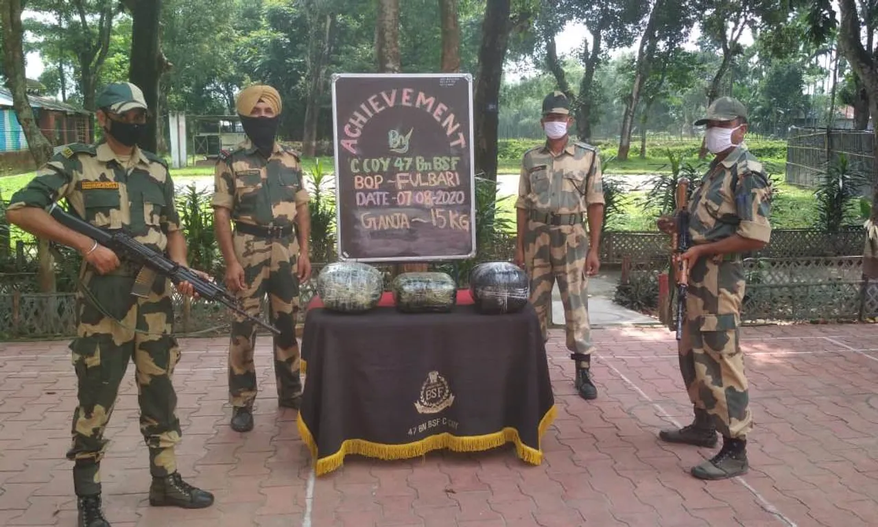 BSF seizes 25kg Ganja, 130 bottles of Phensedyl