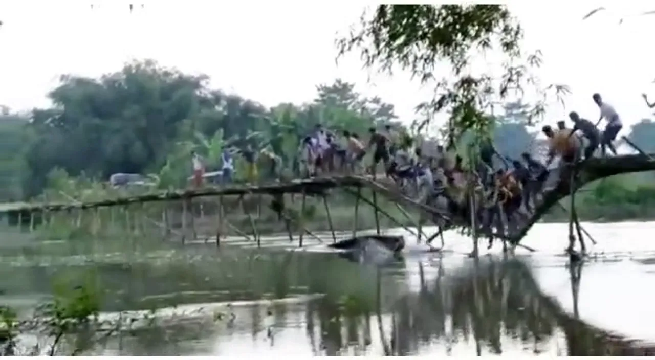 Majuli: Wooden bridge collapses, several injured