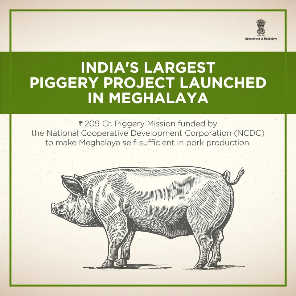 India’s Largest Piggery Project Launched in Meghalaya
