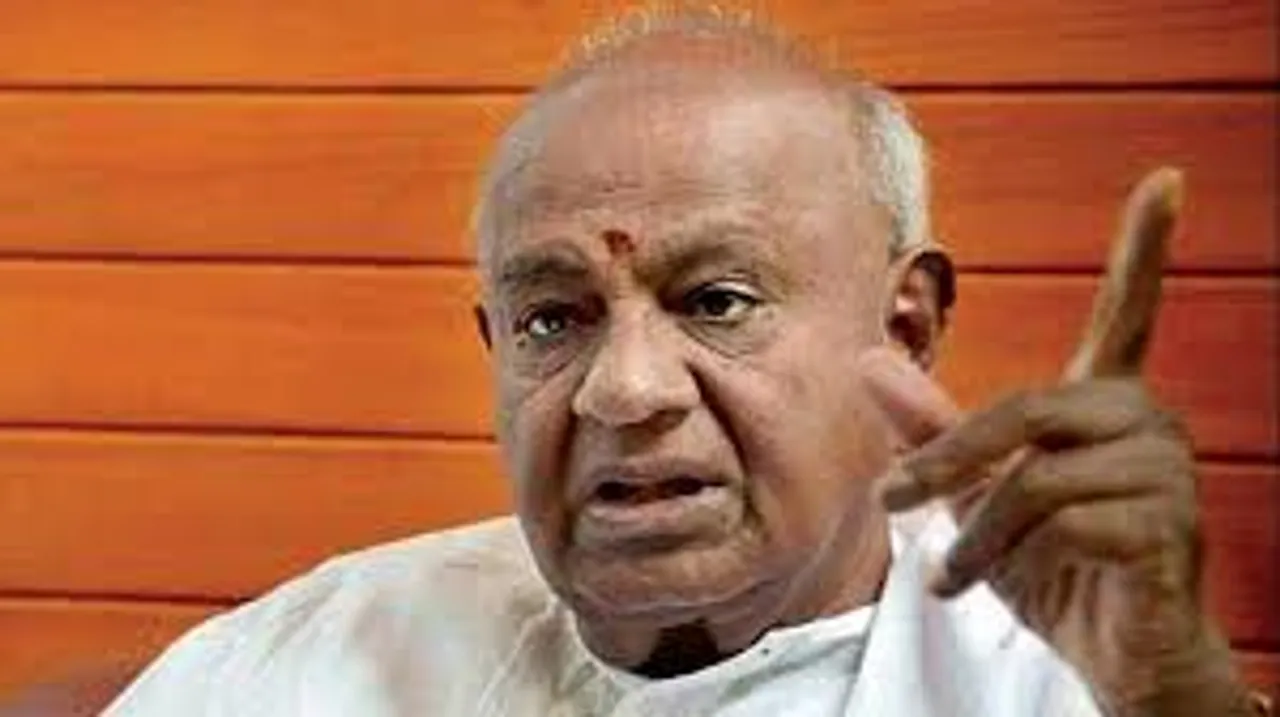 H D Deve Gowda Takes Oath As RS Member