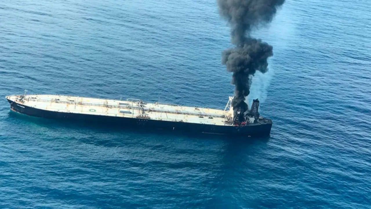 Indian Navy Assists Sri Lankan Tanker Firefight