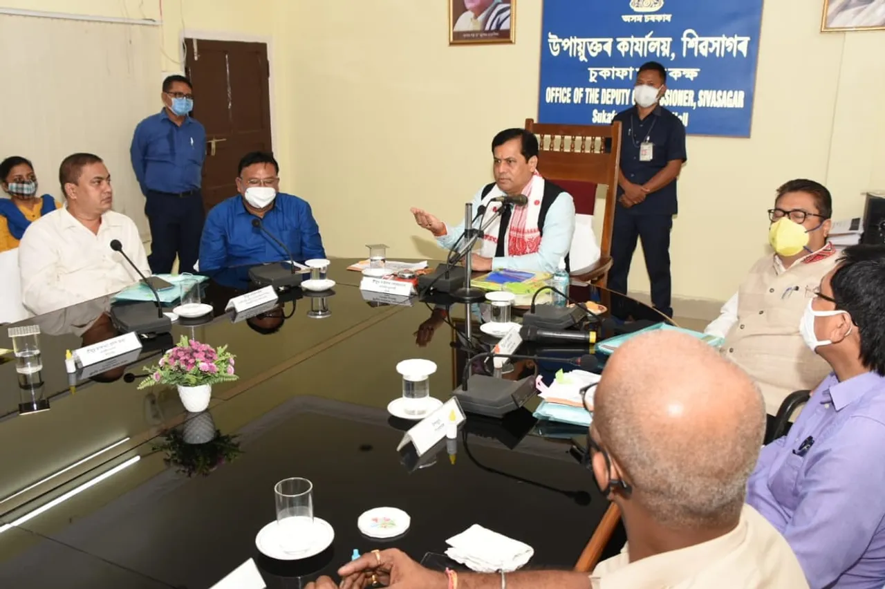 Sivasagar: CM Reviews Implementation Of Various Schemes