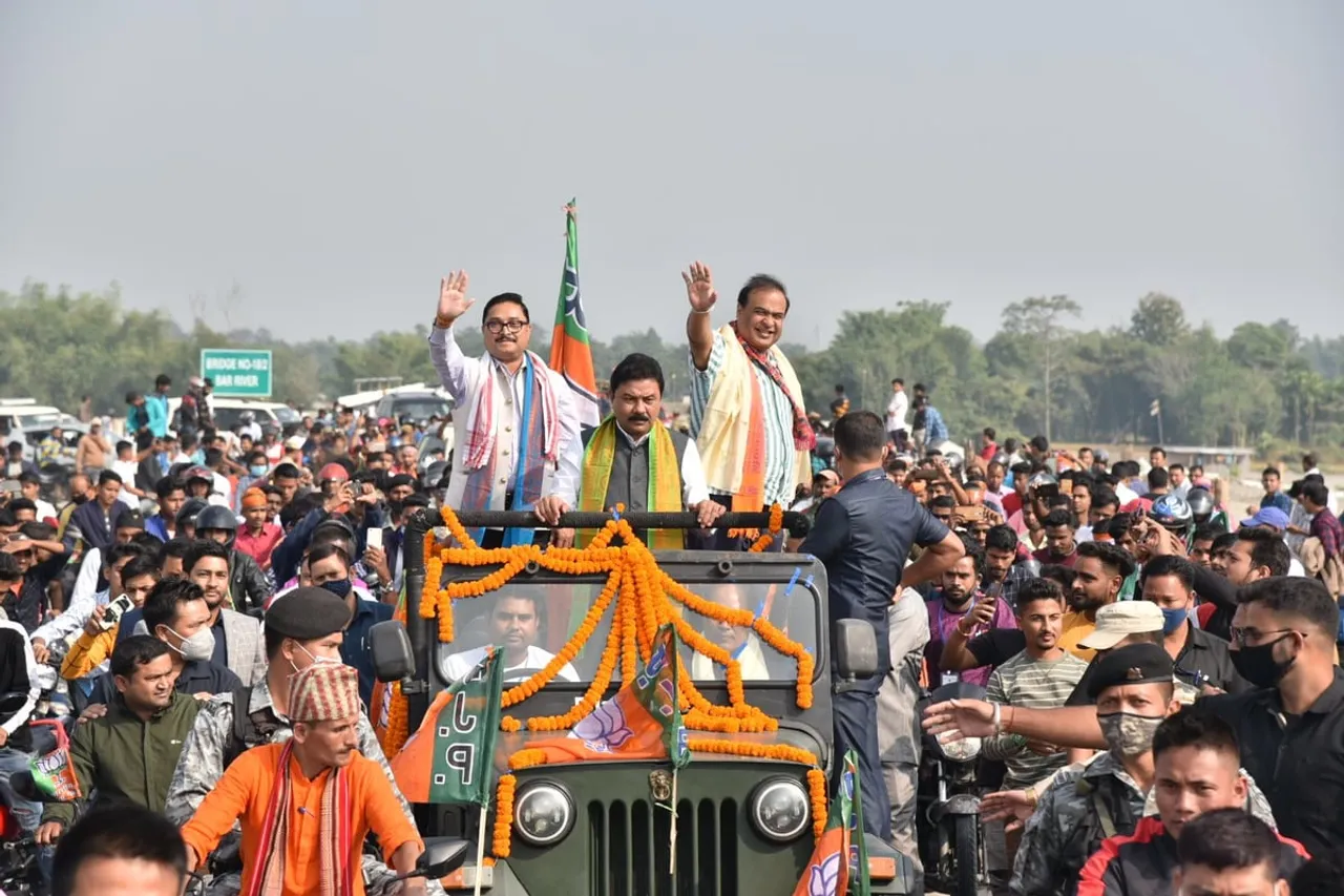Himanta Takes Part In Bike Rally In Baksa