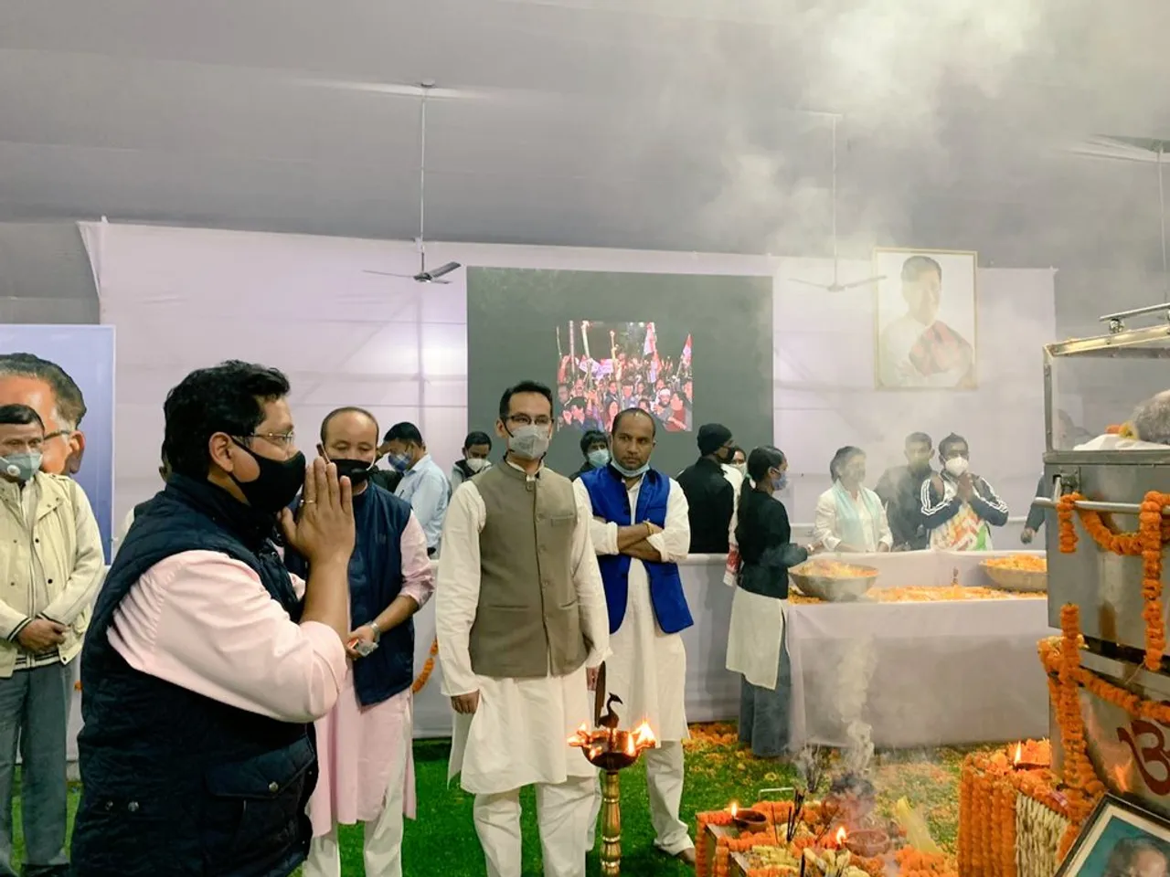 Meghalaya CM Pays Last Respect To Tarun Gogoi