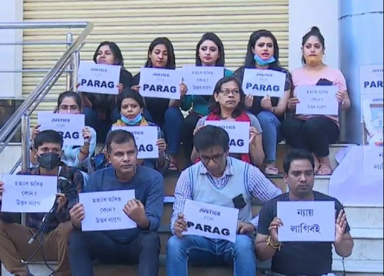 Pratidin Time Staff Stage Protest Seeking Justice for Parag Bhuyan