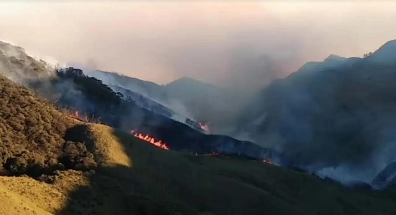 Fire Continues To Engulf Dzukou Valley