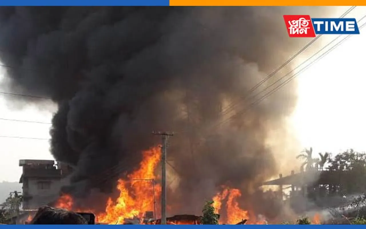 Guwahati: Several Houses, Factory Gutted In Fire
