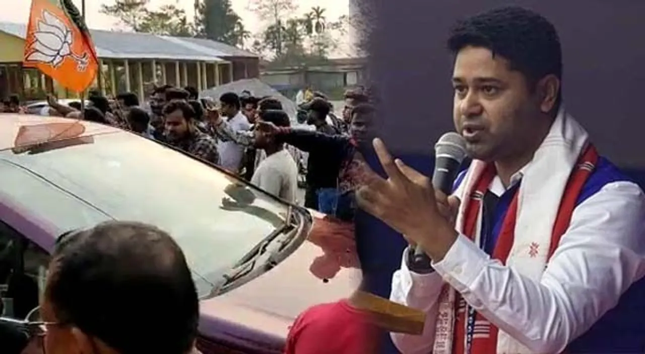 Nalbari: Lurin Jyoti Gogoi’s Convoy Attacked By BJP Workers