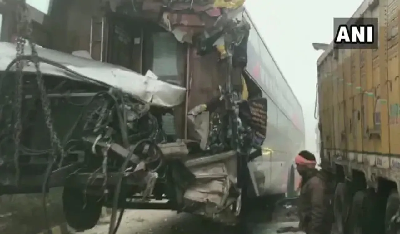 Noida: Vehicles Pile-Up Due To Fog, Several Injured