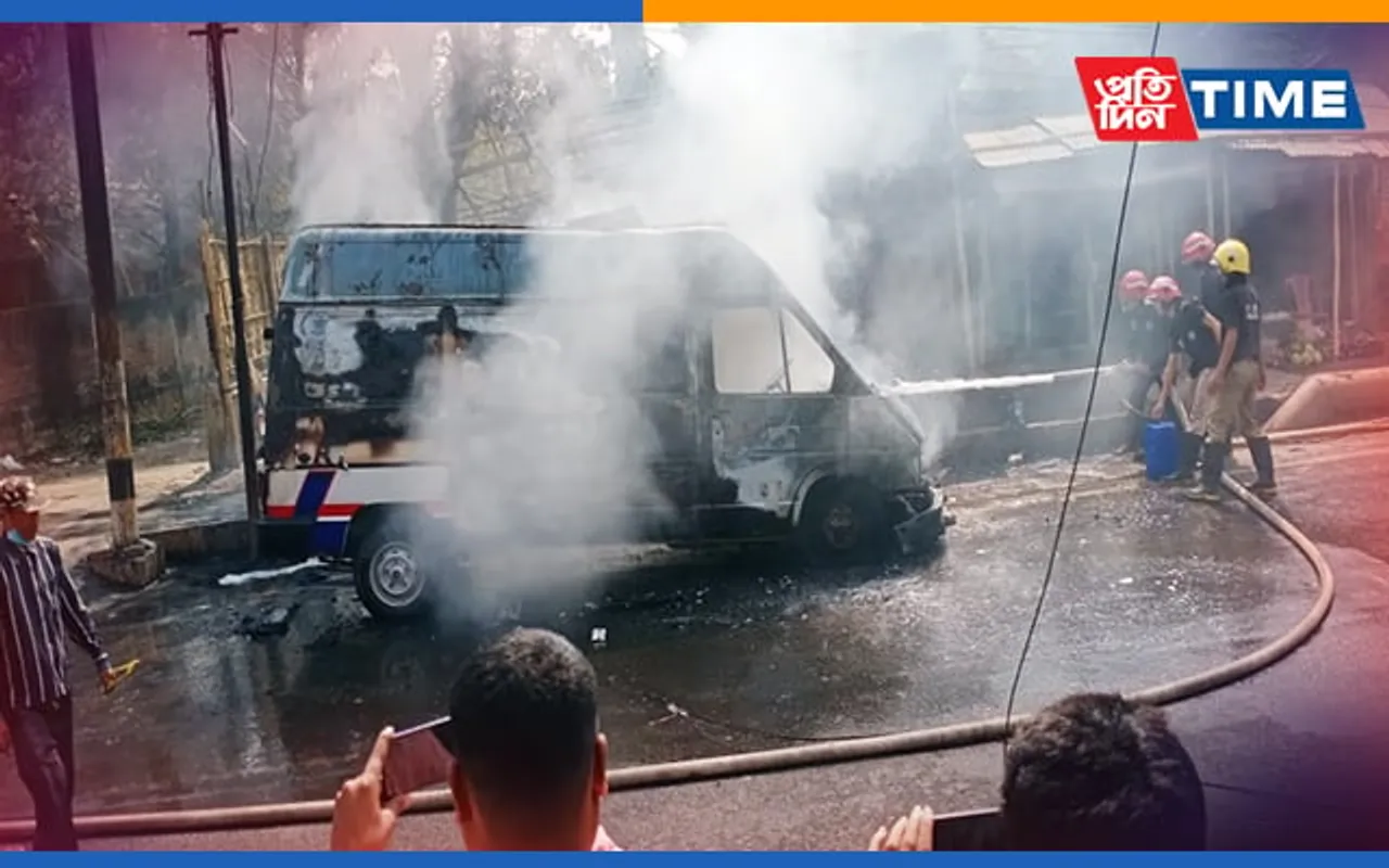 Guwahati: Ambulance Catches On Fire, Patient Rescued