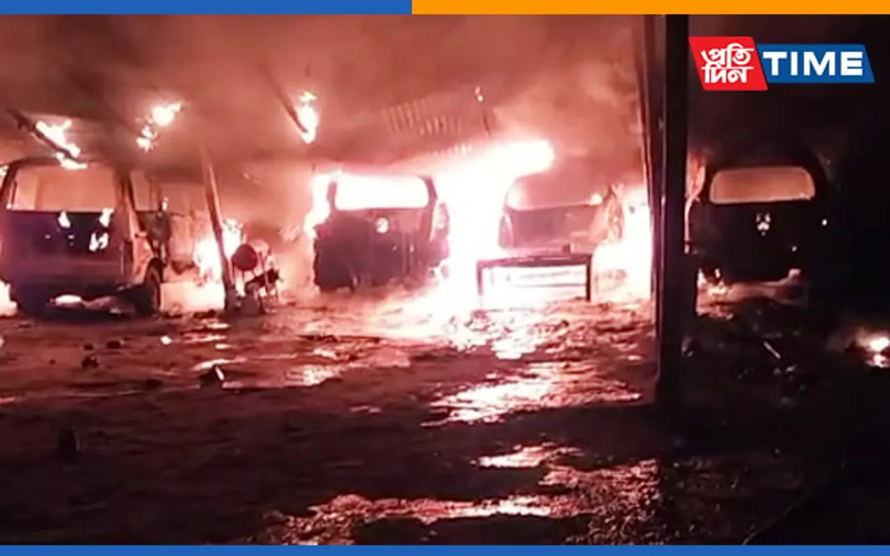 Assam: Fire Breaks Out In Garage, 4 Vehicles Gutted