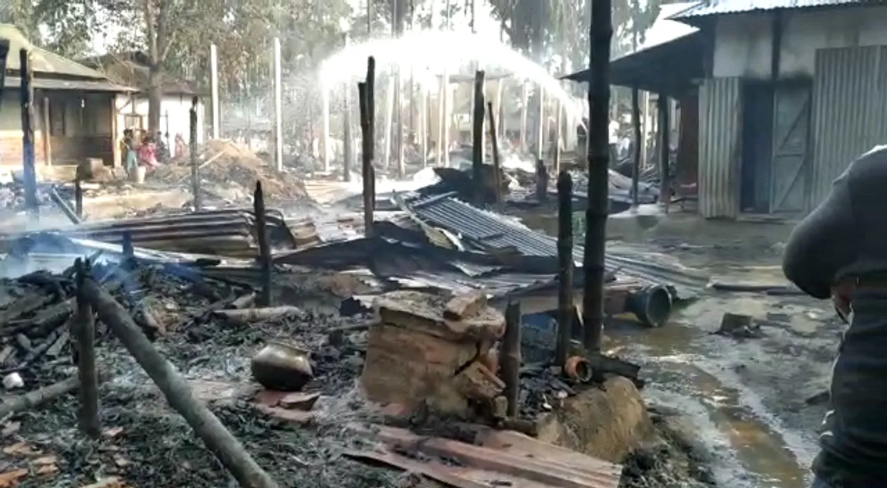 Dhubri: 11 Houses Gutted In Fire