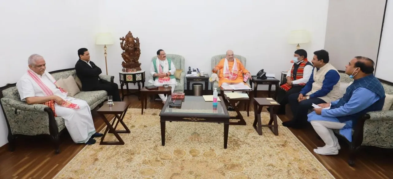 Assam CM, Himanta Meet At Amit Shah’s Residence