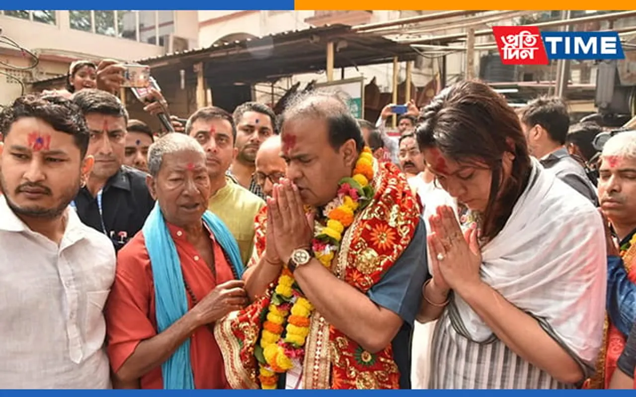 Election 2021: Himanta Visits Kamakhya Before Filing Nomination