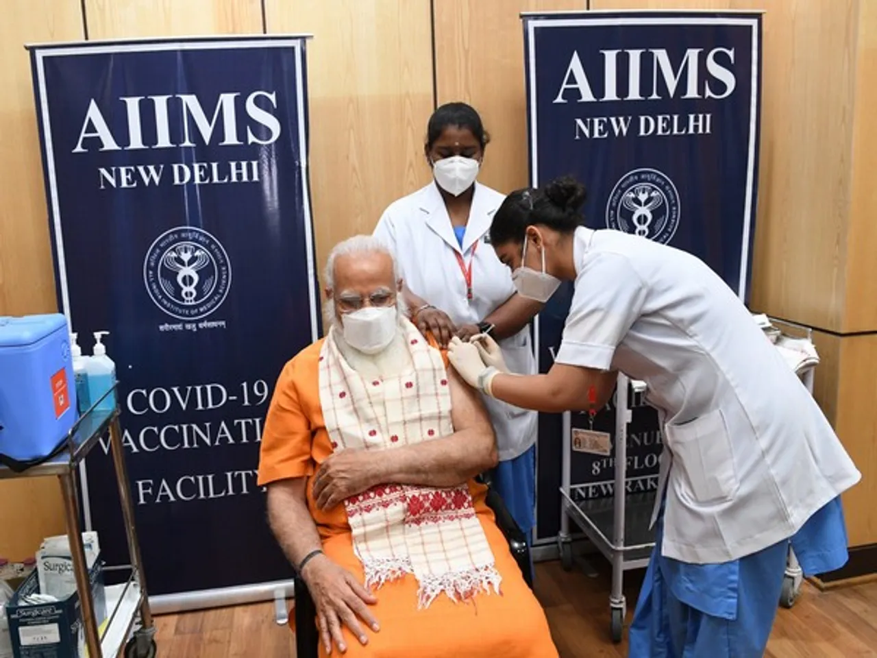 PM Modi Gets 2nd Dose Of COVID-19 Vaccine, Sports Assamese ‘Gamocha’