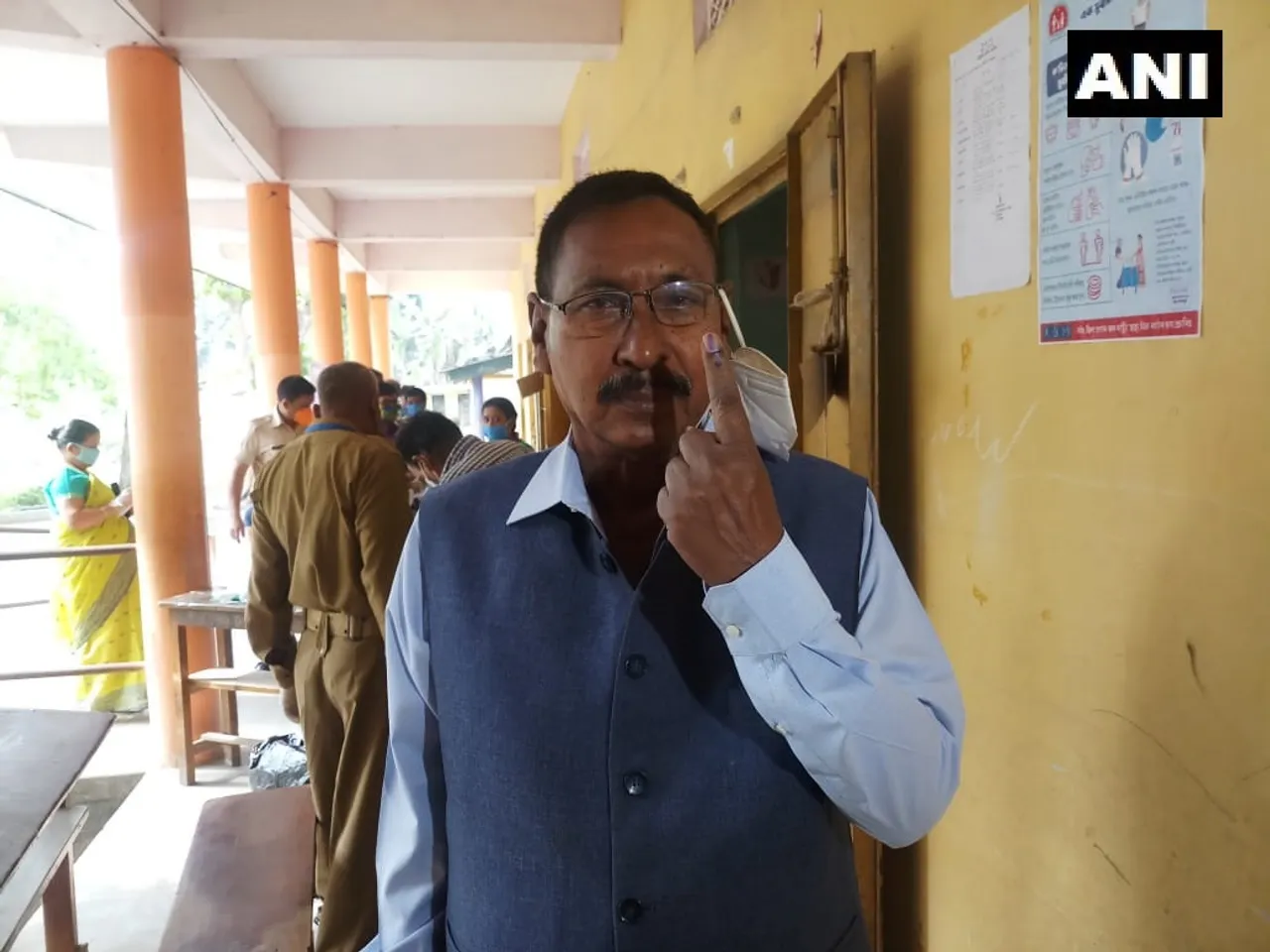 Assam Polls: BJP Leader Rajen Gohain Casts Vote