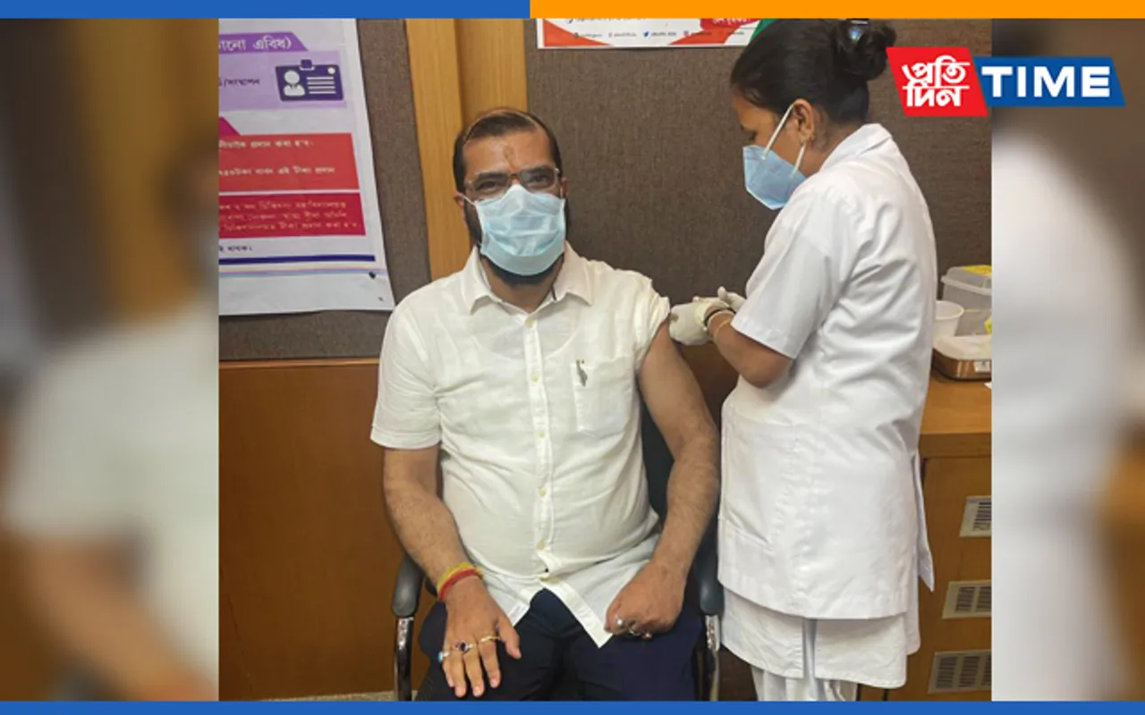 Samujjal Bhattacharya Receives First Dose Of COVID Vaccine