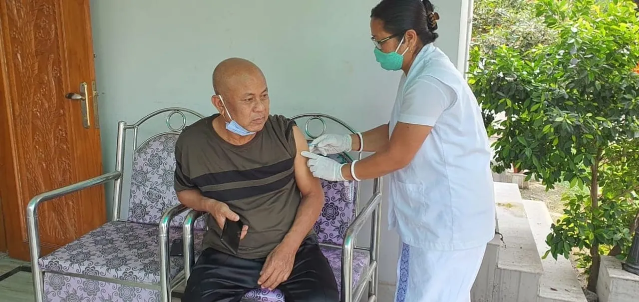 Hagrama Mohilary Receives COVID Vaccine