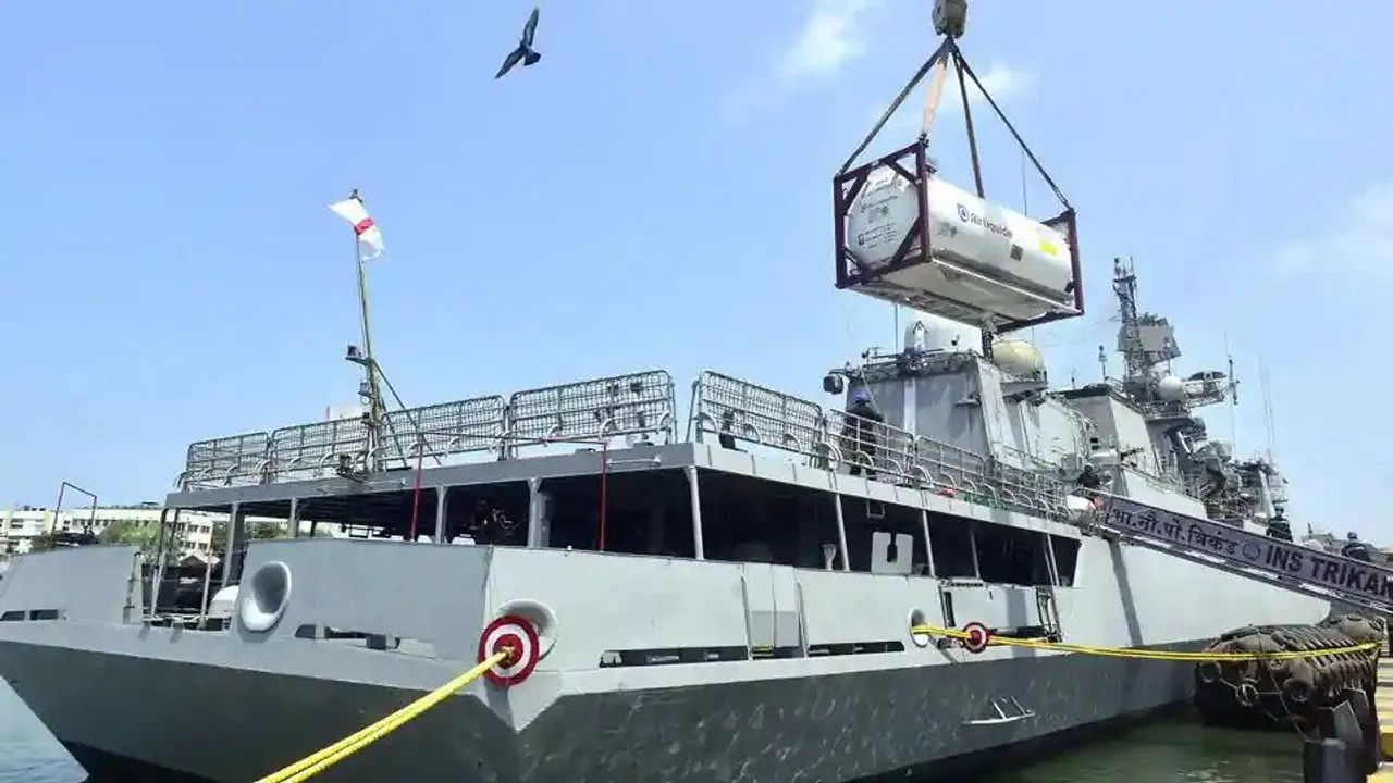 Indian Navy Brings In COVID Aid From Middle-East, Singapore
