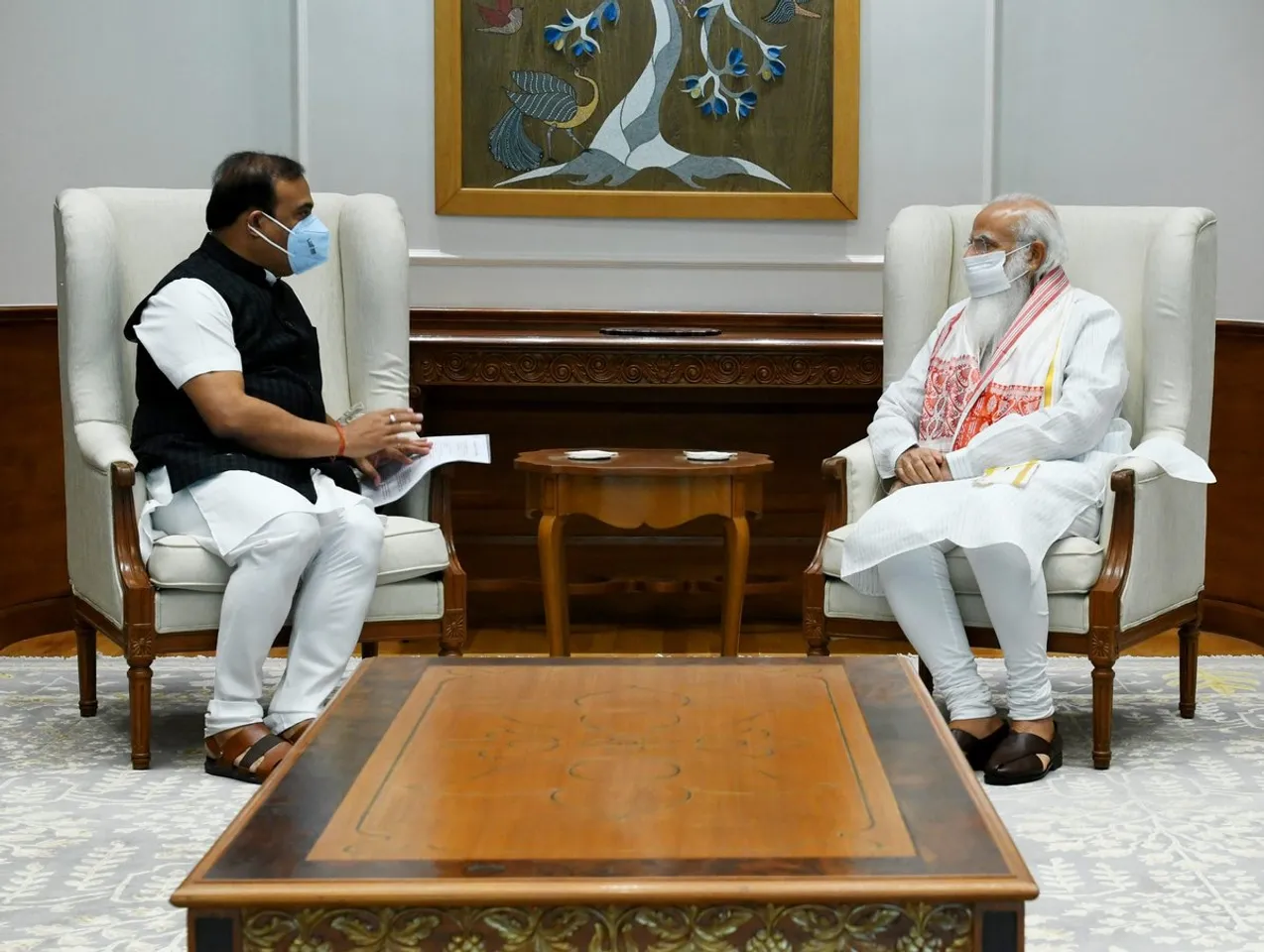 Assam CM Sarma Meets PM Modi In New Delhi
