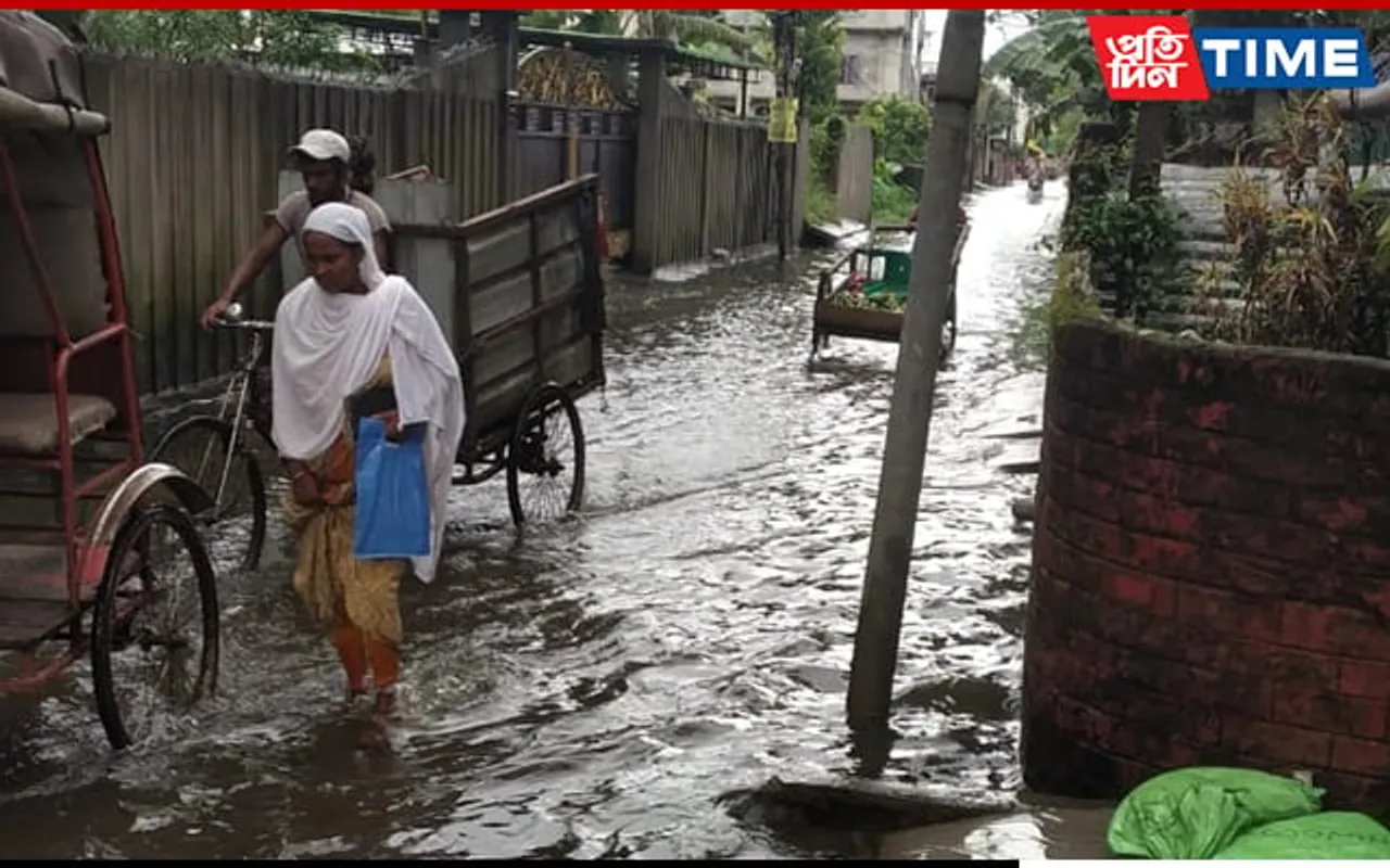 Guwahati: Bishnujyoti Path in Hatigaon Faces Severe Water-Logging