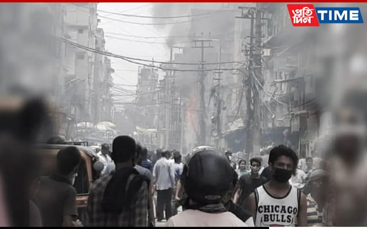 Guwahati: Fire Breaks Out In Lakhtokia | In Pics & Video