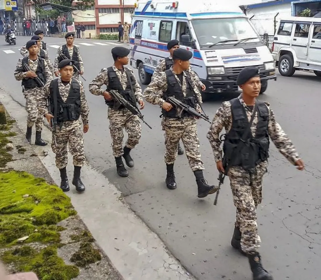 Amid Curfew, CRPF Vehicle Attacked In Shillong