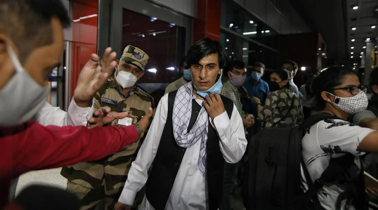 A Flight From Kabul Lands In Delhi With Indian And Afghan Nationals