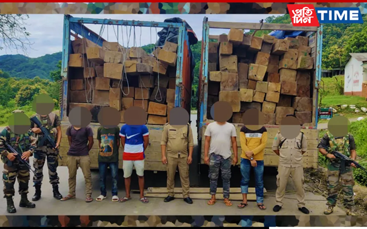 Timber Smuggling Racket Busted In Nagaland, 5 Held