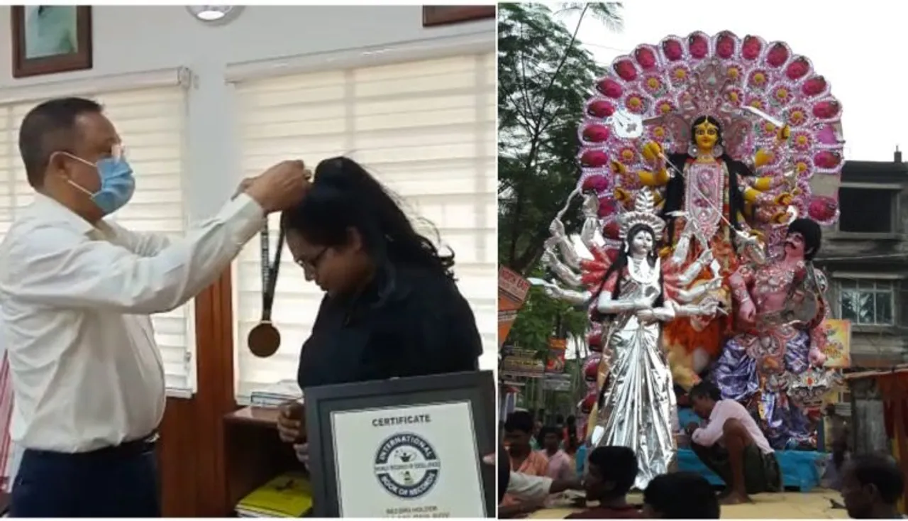 Assam Girl Makes it to International Book of Records by Making Durga Idol