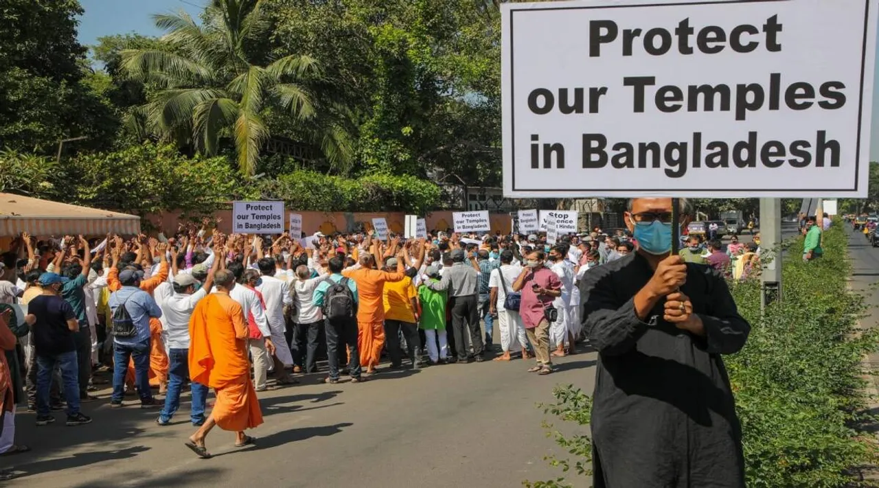 ISKCON Devotees Stage Protest Worldwide Over Vandalization of Temple in Bangladesh