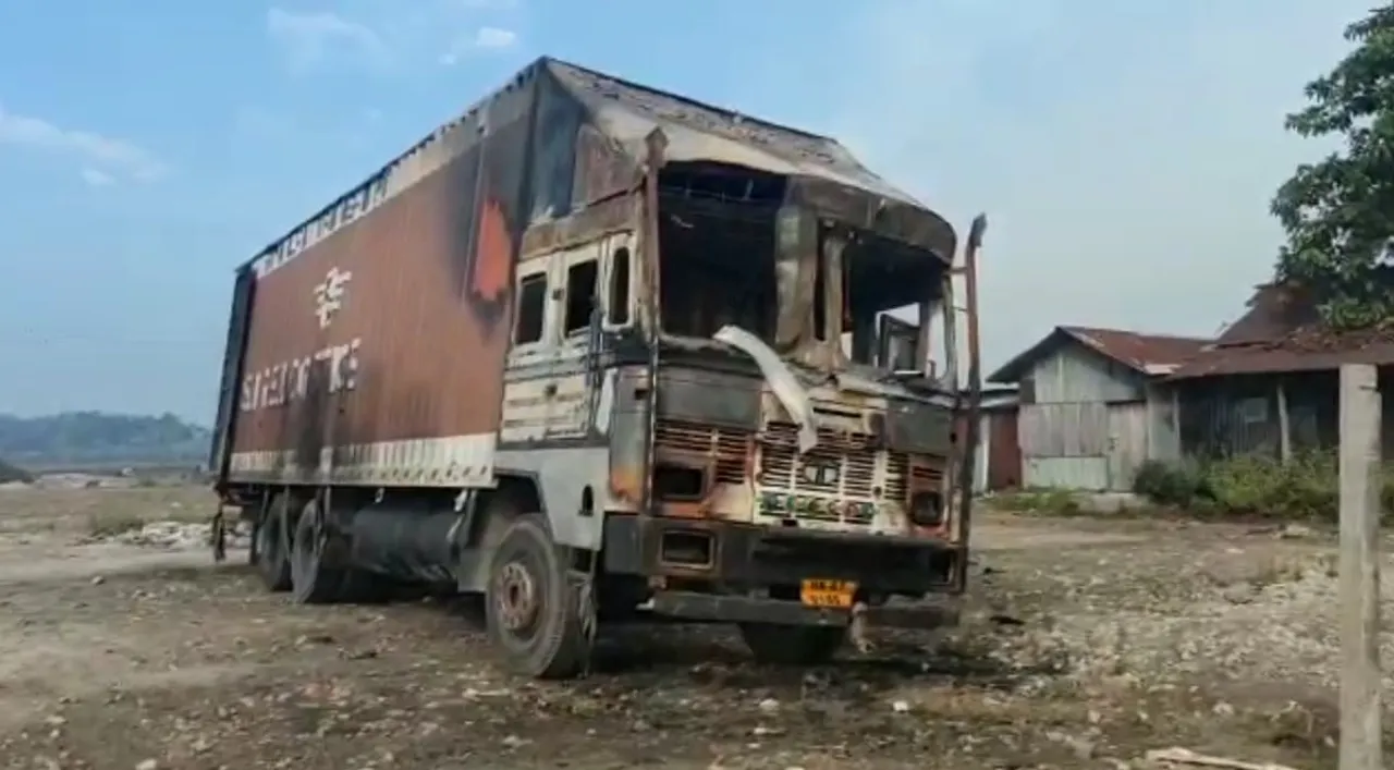 Assam: Truck Seized In Connection With Cattle Smuggling Burnt Down In Golakganj