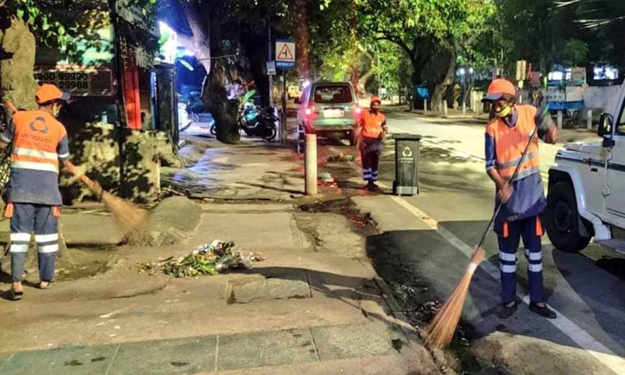 sanitary workers
