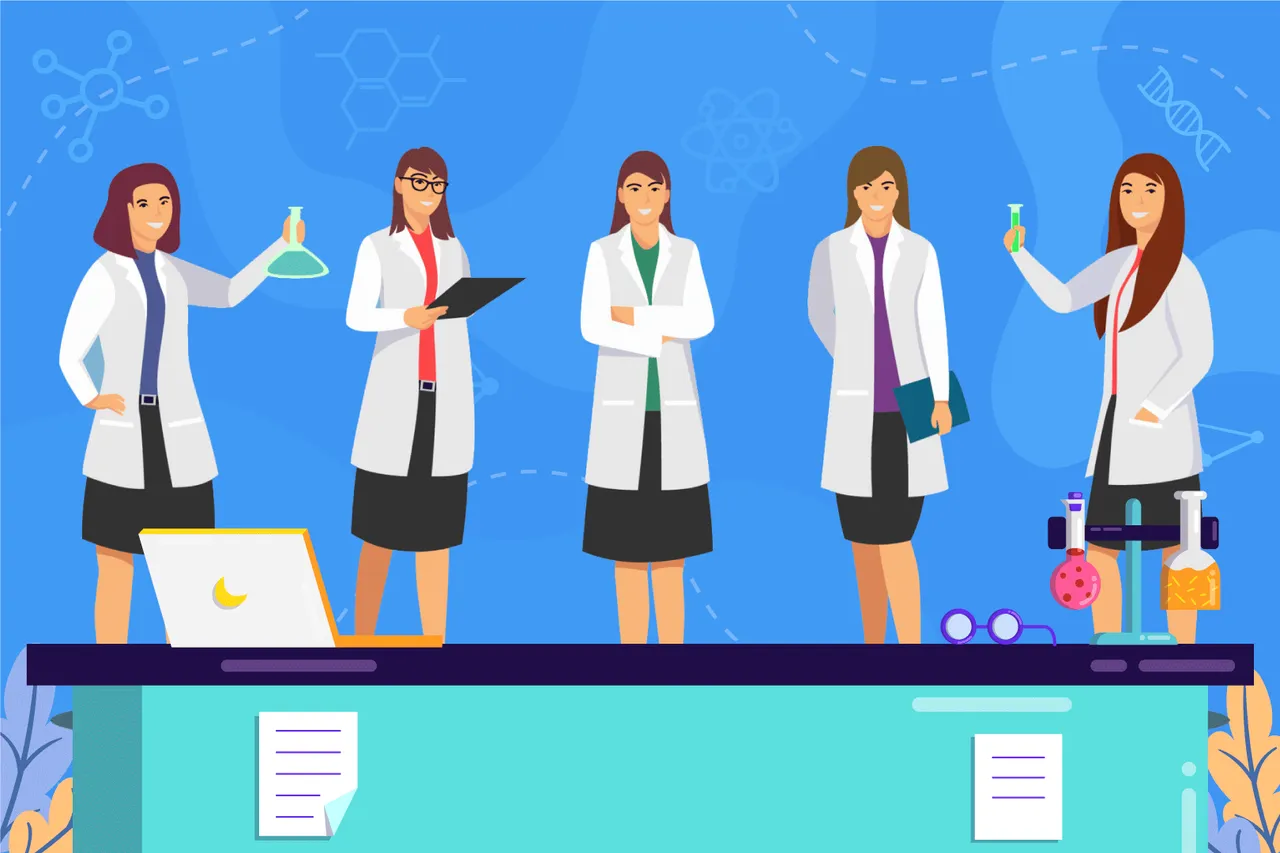 Female scientist