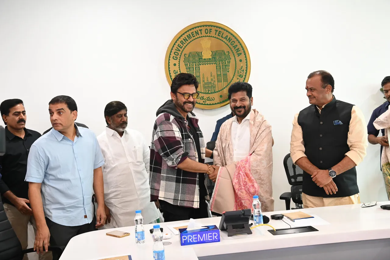 cm revanth with cine heroes