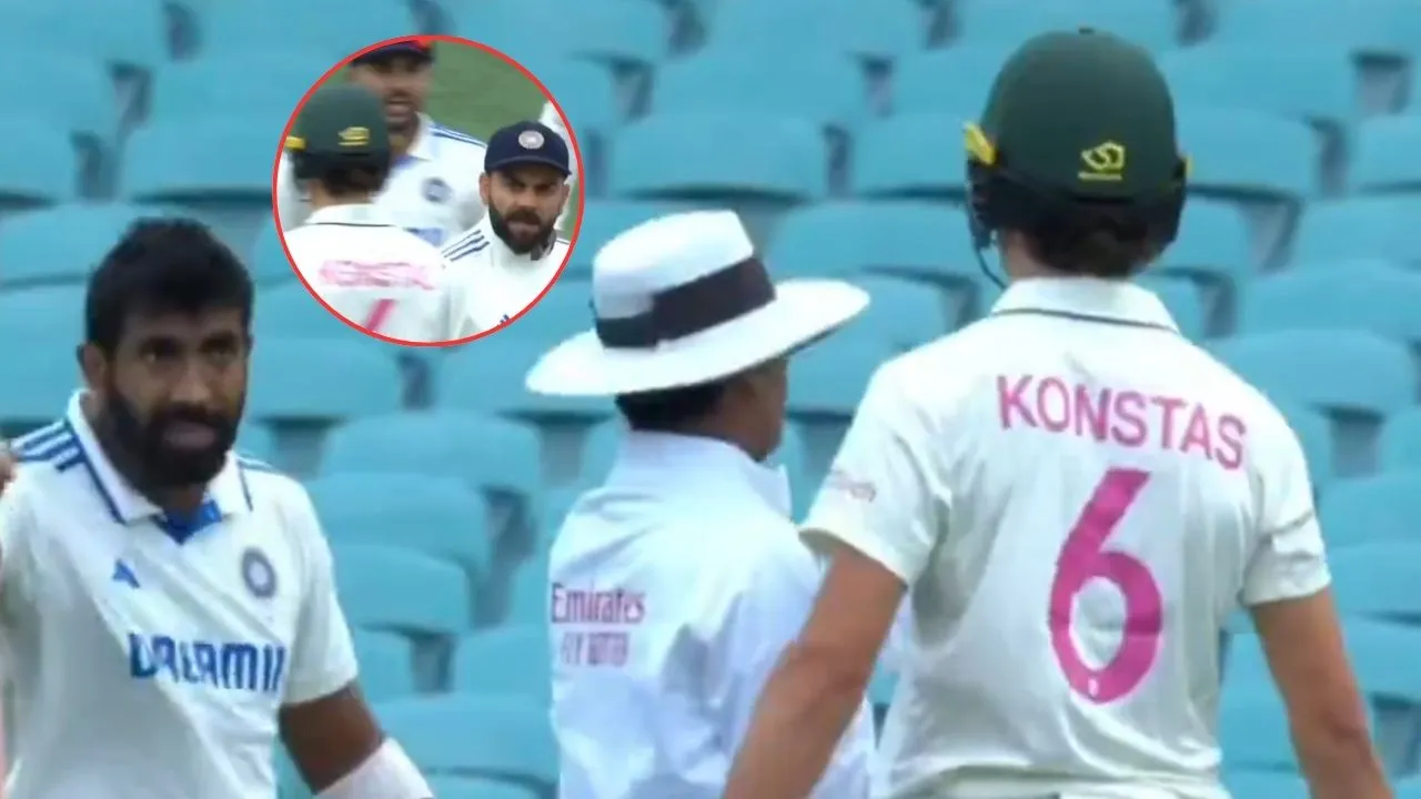 Konstas argument with Bumrah