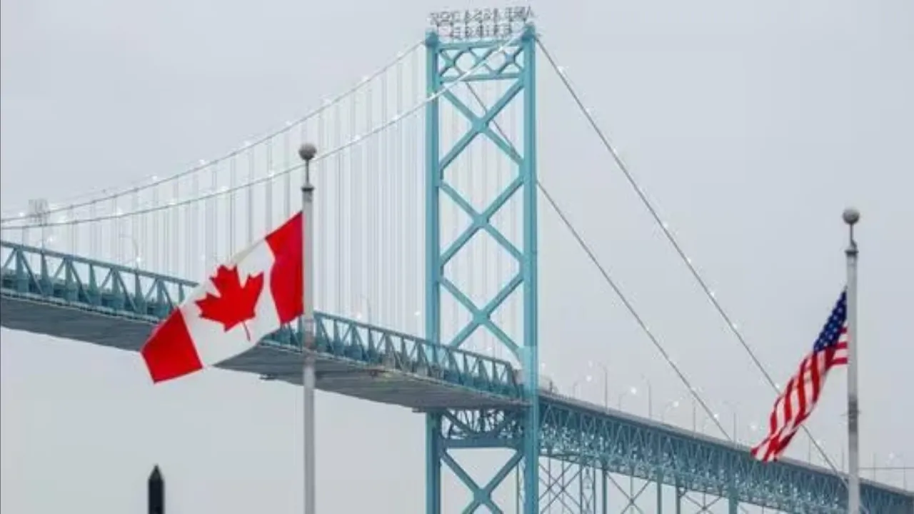 Canada, USA Flags