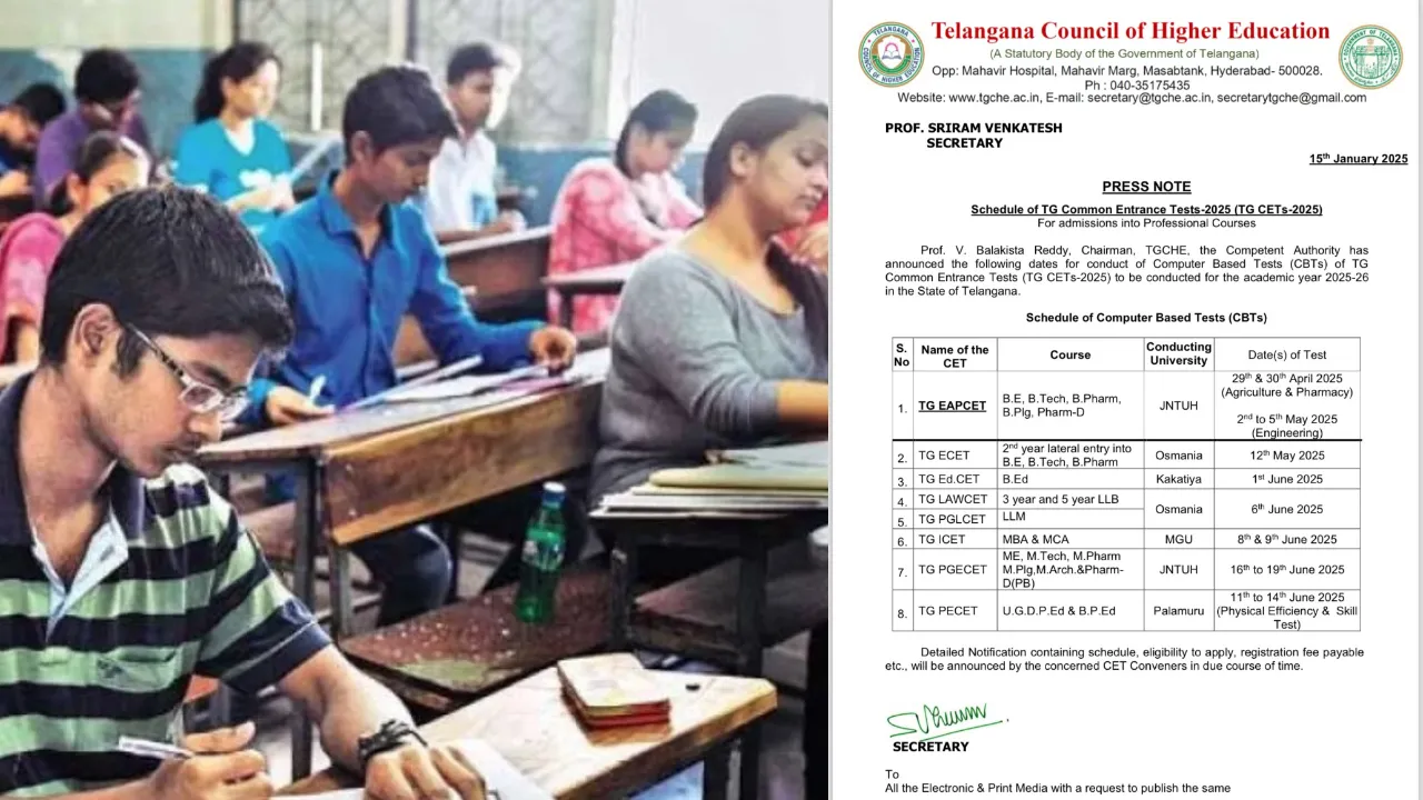 Telangana Common Entrance Exams 