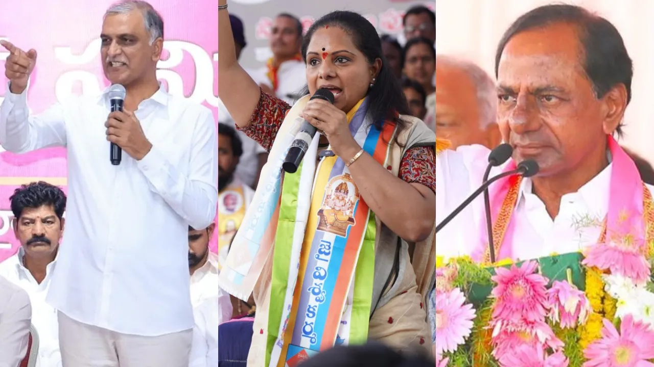 BRS Kavitha KCR Harish Rao