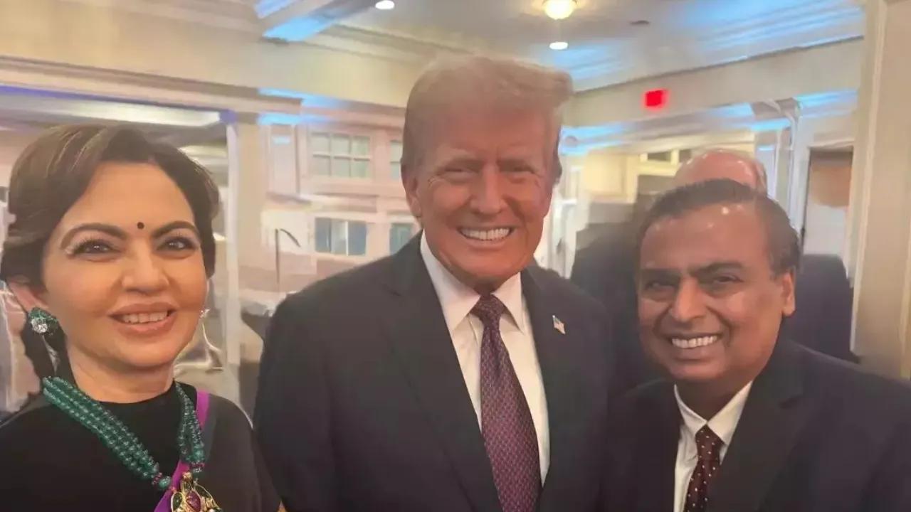 neetha ambani, Trump and Mukesh Ambani