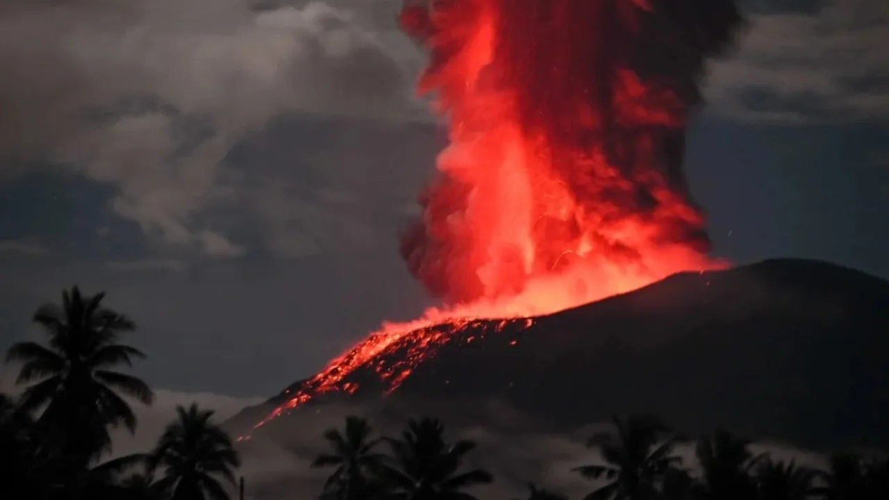 Indonesia’s Mount Ibu volcano