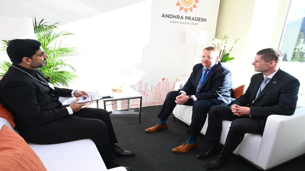 Nara Lokesh Participates Meeting in Davos