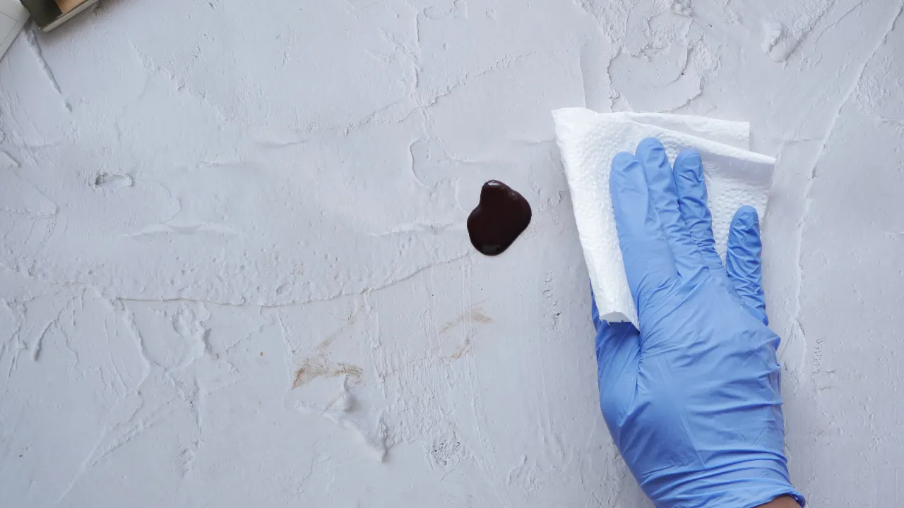 stains on wall