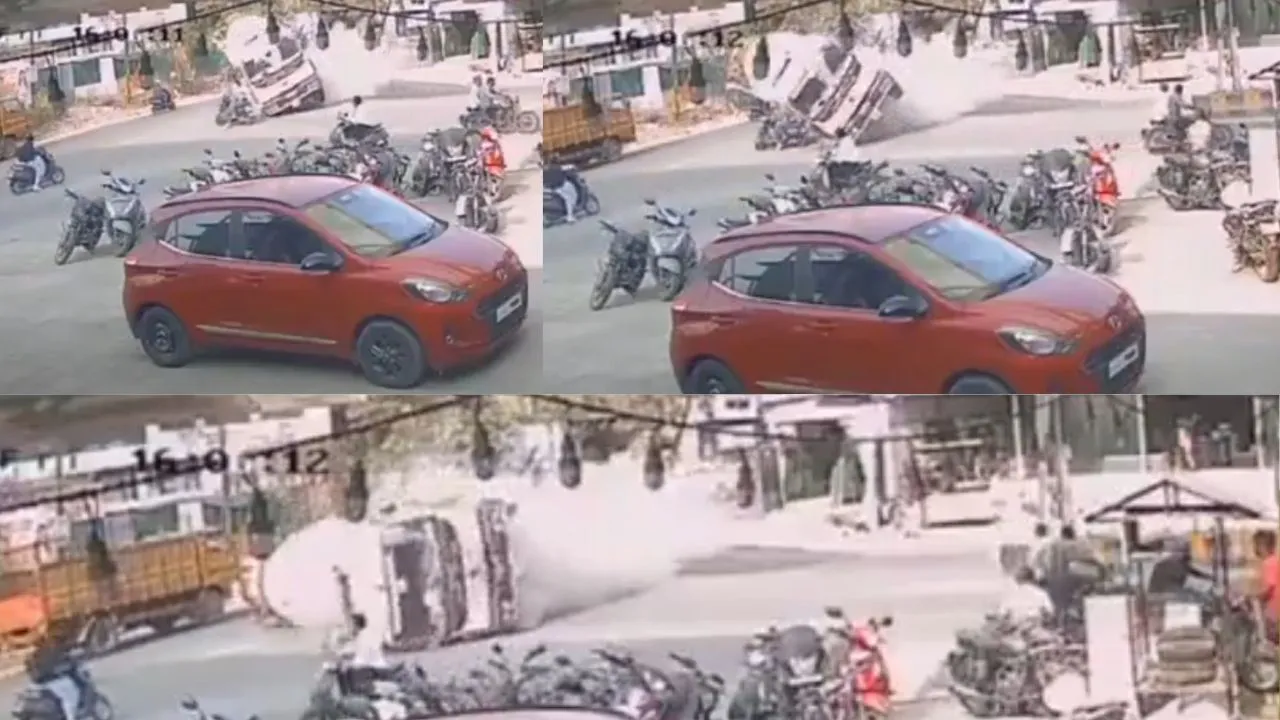 Pune concrete lorry overturn Two young women killed