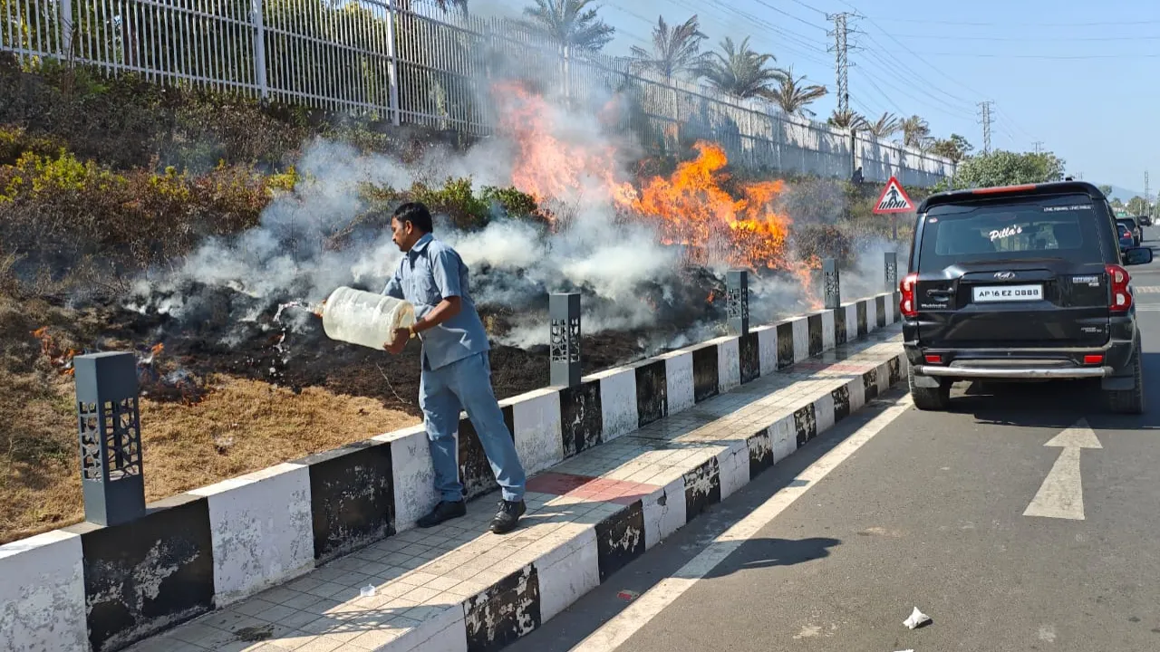 FIRE ACCIDENT Near YCP OFFICE