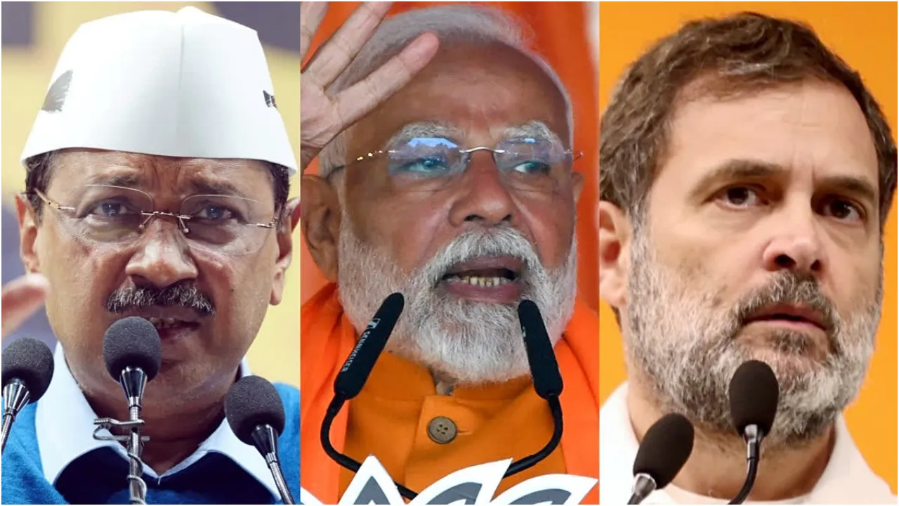 Arvind Kejriwal, Modi, Rahul Gandhi